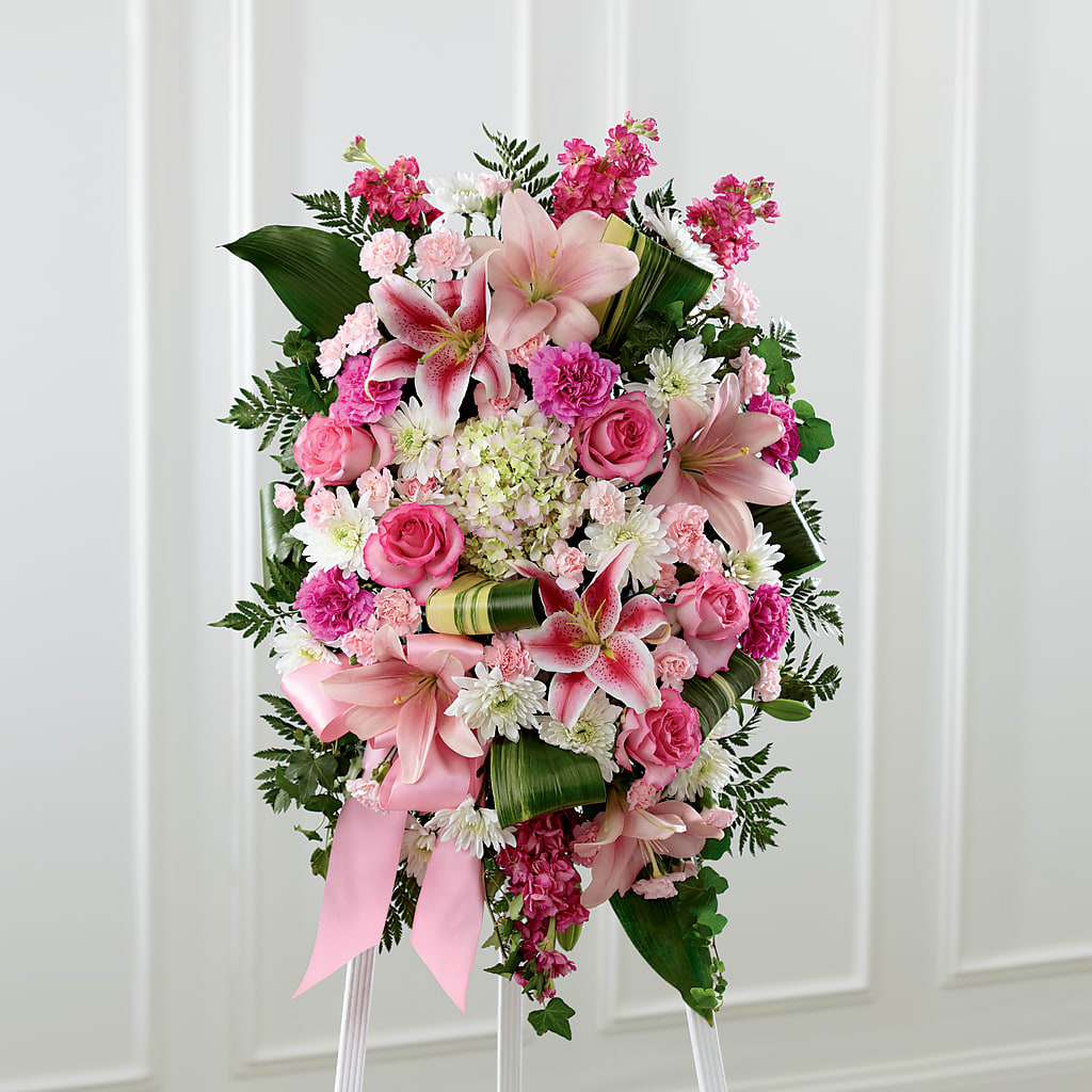 Comforting Standing Spray – Allure Floral Boutique, Wickliffe OH
