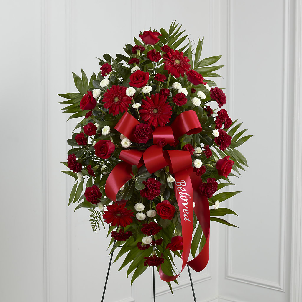 Treasured Memories Standing Spray – Allure Floral Boutique, Wickliffe OH