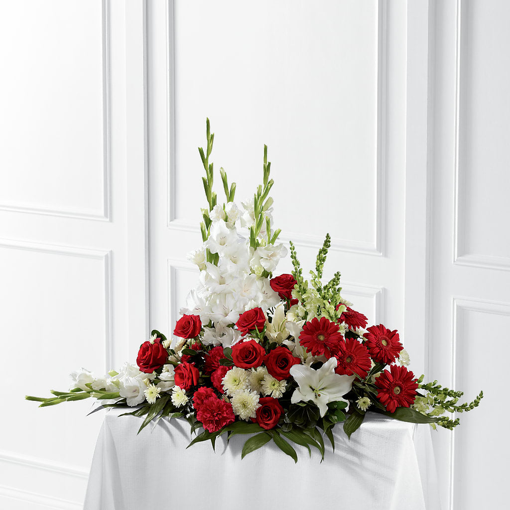 Crimson & White Arrangement – Allure Floral Boutique, Wickliffe OH