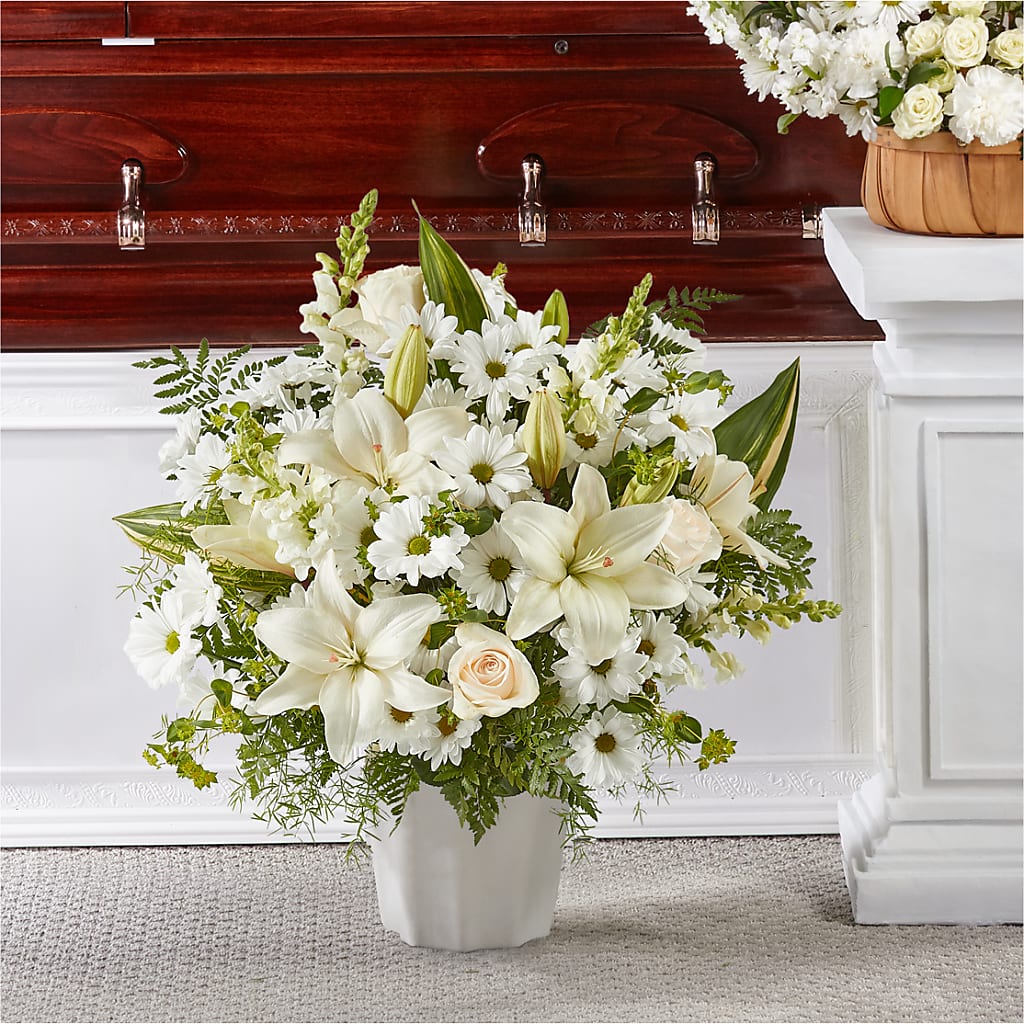 Thoughts of Tranquility Floor Basket – Allure Floral Boutique, Wickliffe OH