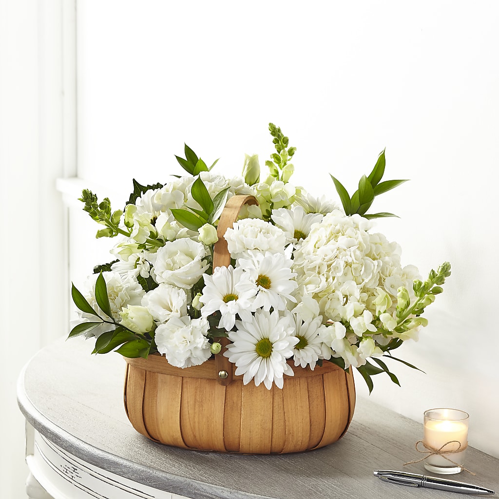 Pure Ivory Basket – Allure Floral Boutique, Wickliffe OH