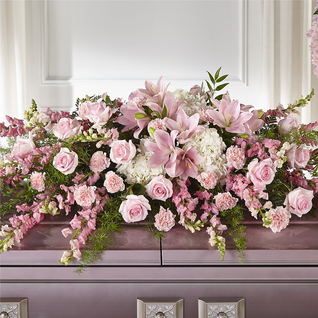 Life & Remembrance Casket Spray – Allure Floral Boutique, Wickliffe OH