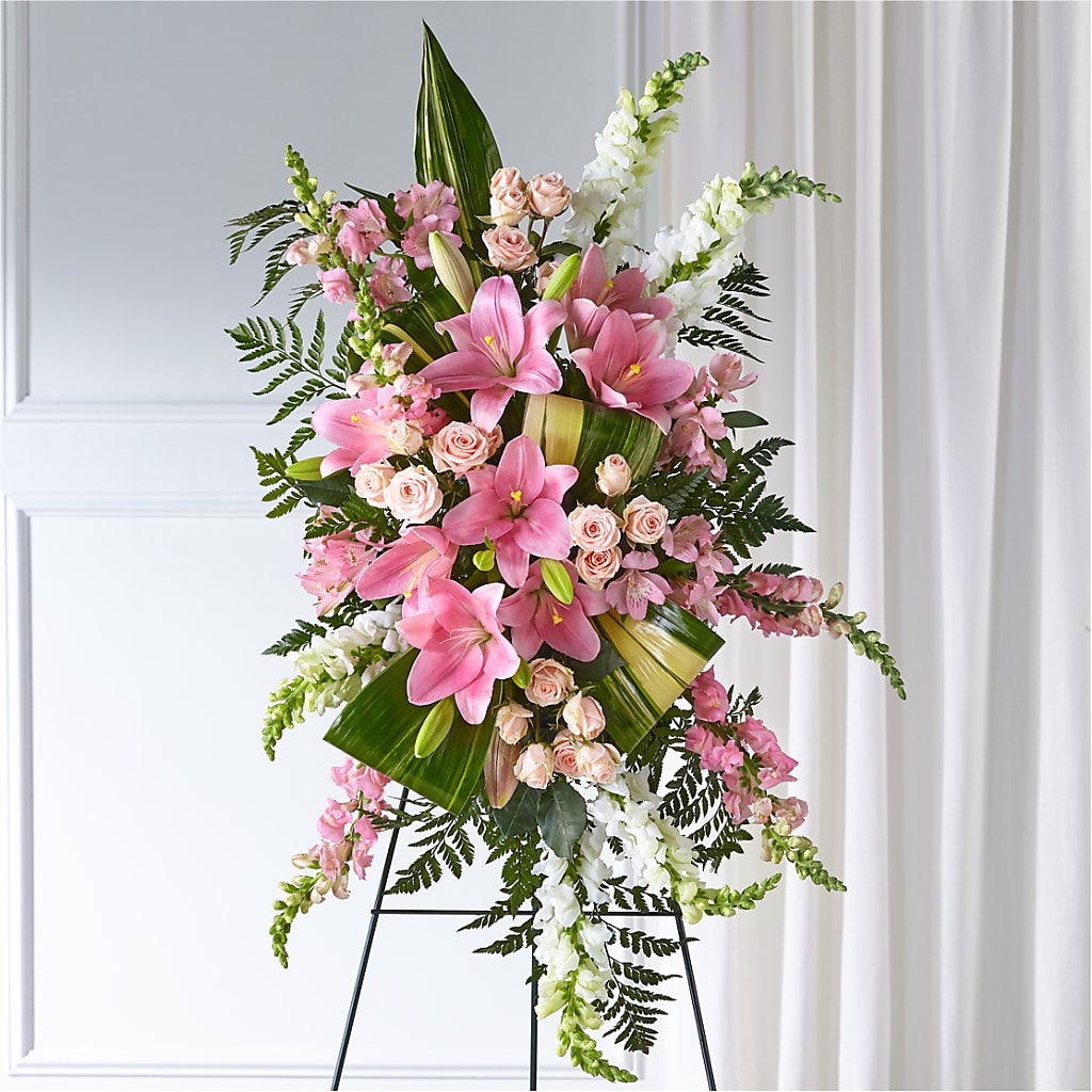 Elegant Embrace Standing Spray – Allure Floral Boutique, Wickliffe OH