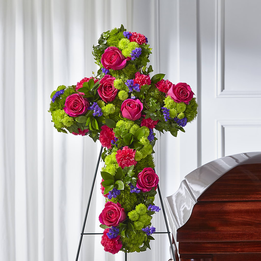 Tribute Rose Floral Cross – Allure Floral Boutique, Wickliffe OH