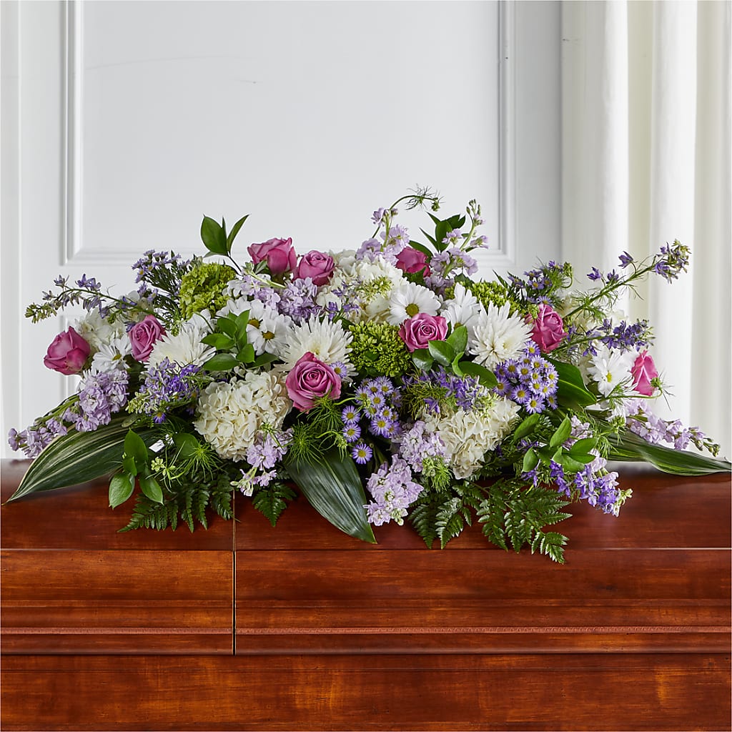 Meadows of Serenity Casket Spray – Allure Floral Boutique, Wickliffe OH