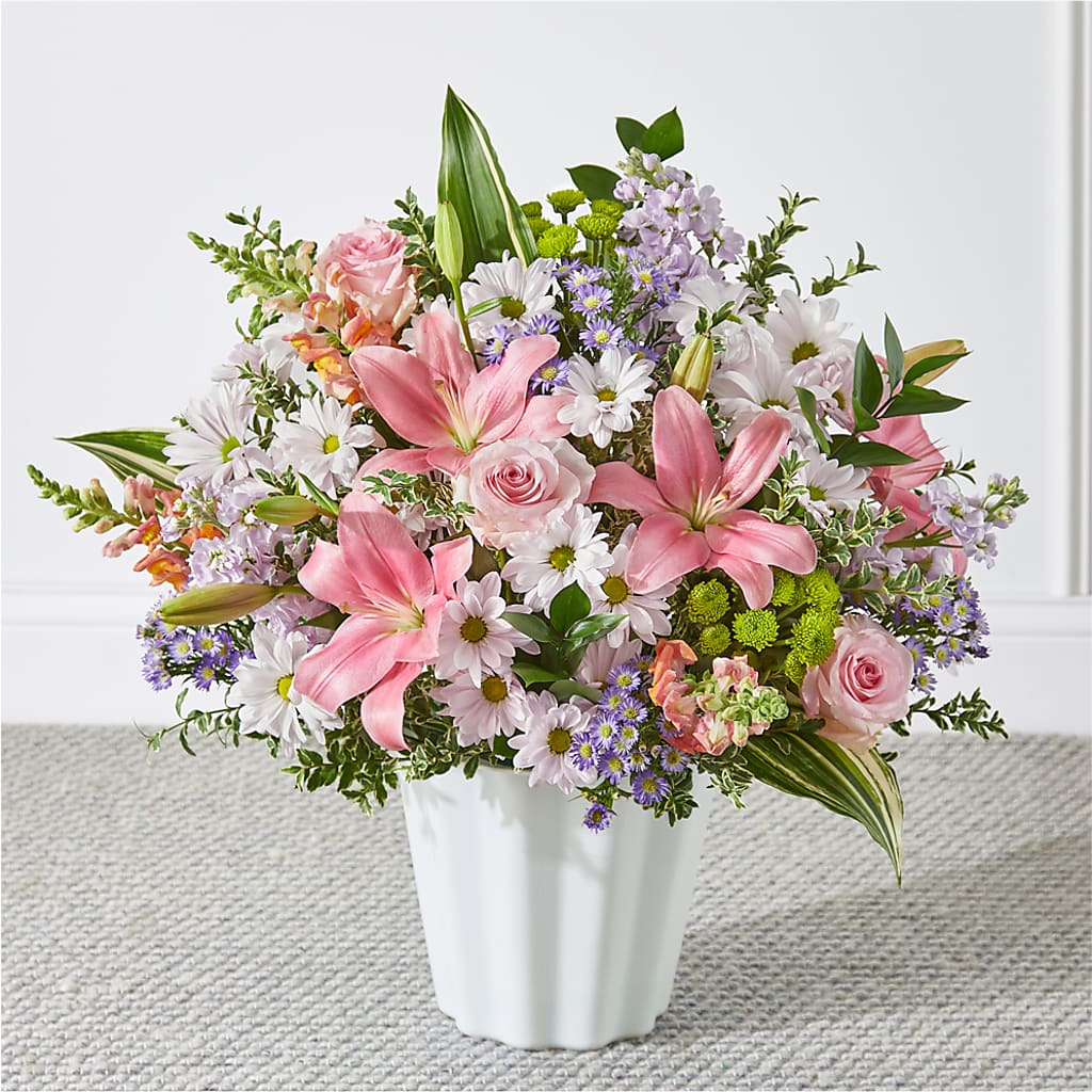 Abundant Compassion Floor Basket – Allure Floral Boutique, Wickliffe OH