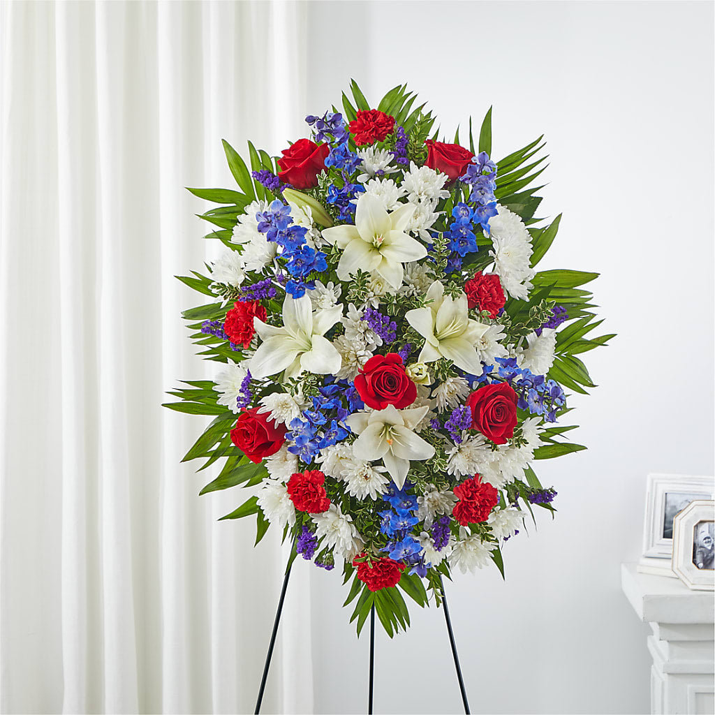 Cherished Service Standing Spray – Allure Floral Boutique, Wickliffe OH