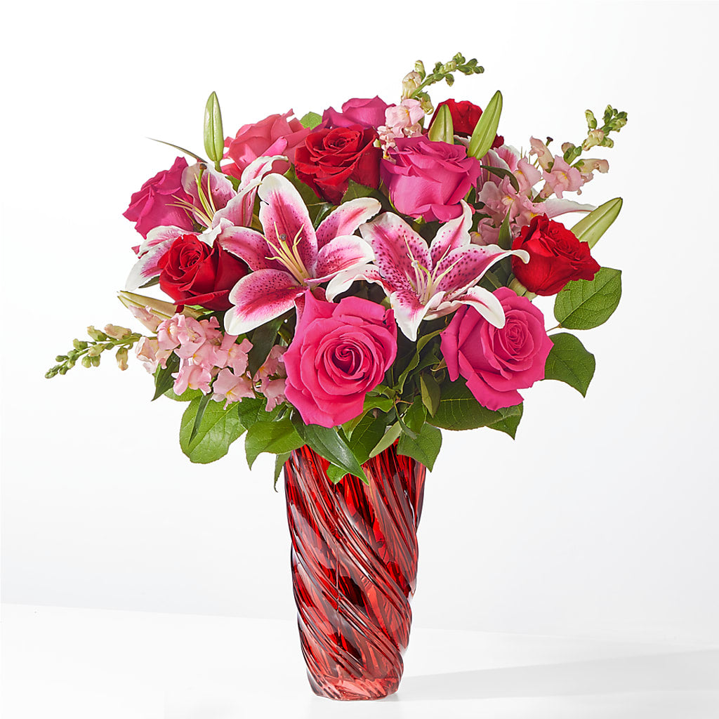 Always You Bouquet with Luxe Swirl Vase – Allure Floral Boutique, Wickliffe OH