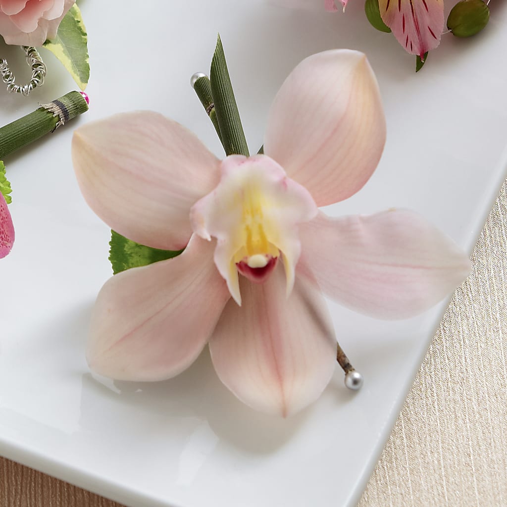 Pink Cymbidium Boutonniere – Allure Floral Boutique, Wickliffe OH