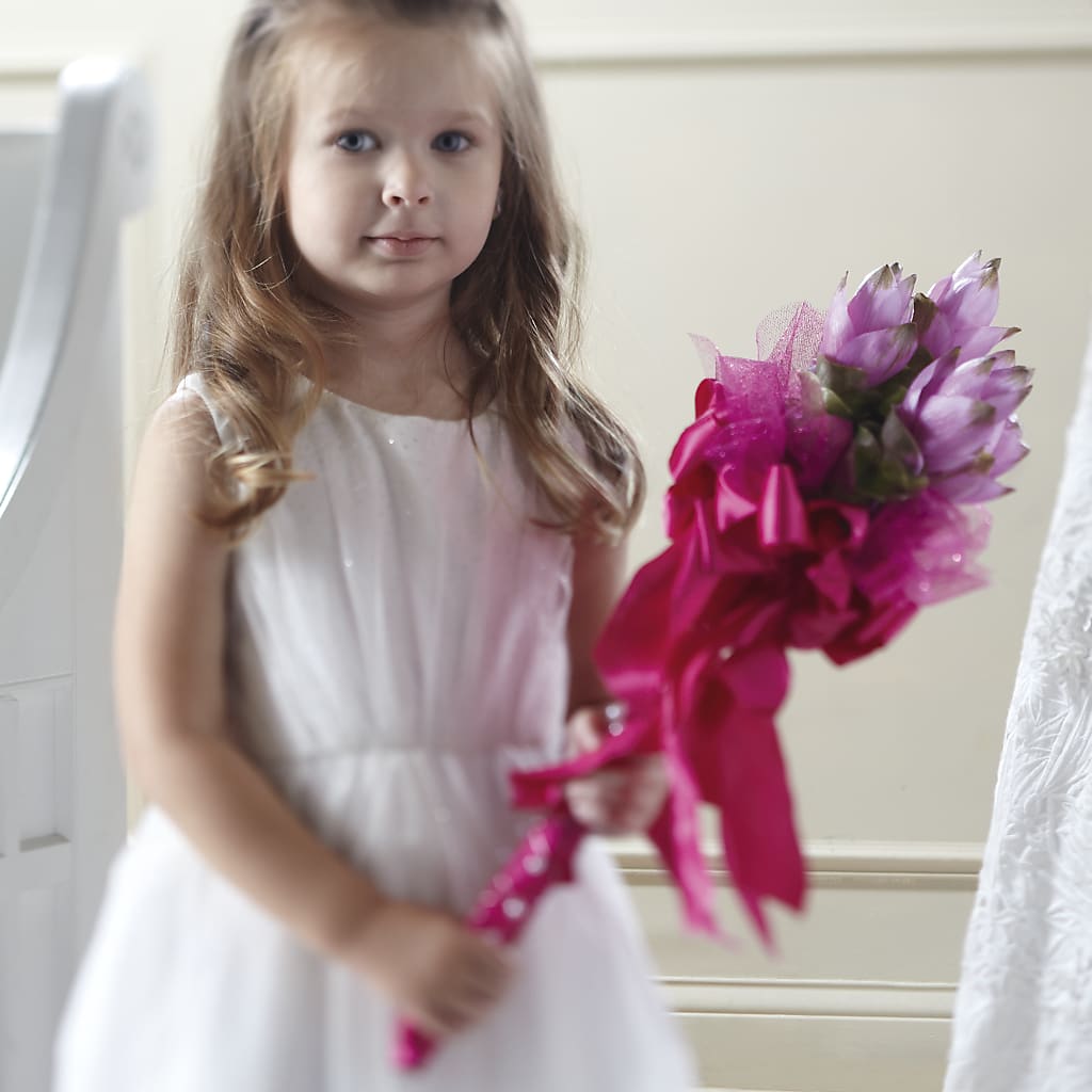 Sparkle Pink Flower Girl Bouquet – Allure Floral Boutique, Wickliffe OH