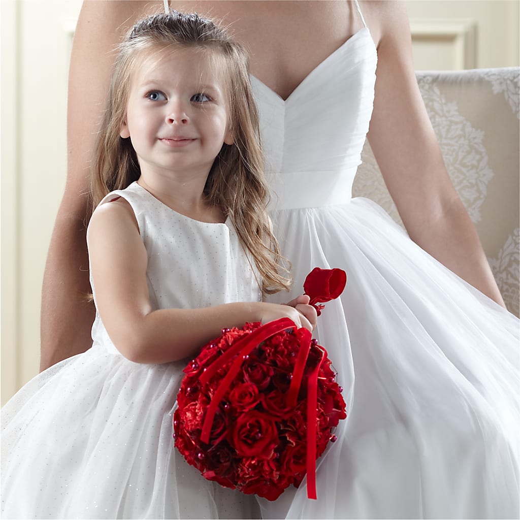 Pure at Heart Flower Girl Arrangement – Allure Floral Boutique, Wickliffe OH