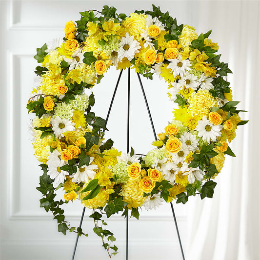 Golden Remembrance Wreath –  Allure Floral Boutique, Wickliffe OH