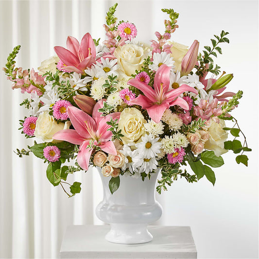 Arreglo floral empático para urna