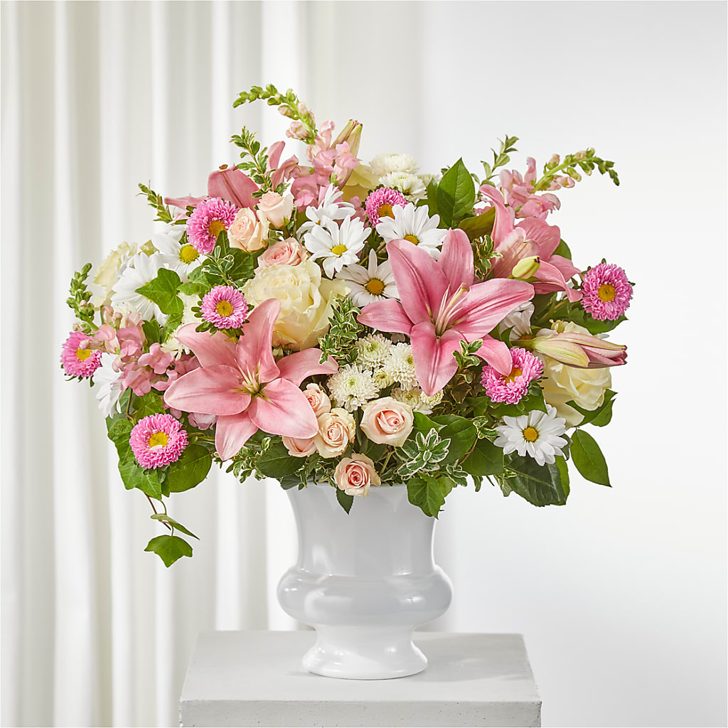 Arreglo floral empático para urna