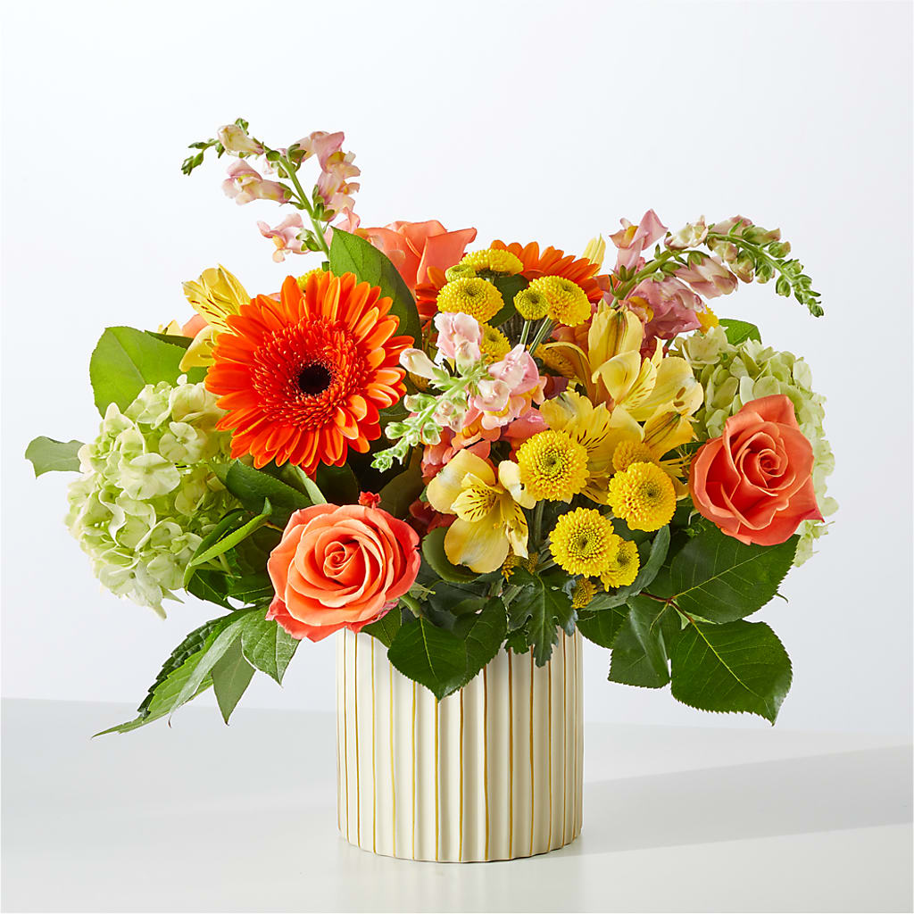 Autumn Sunshine Bouquet with Ivory Vase –  Allure Floral Boutique, Wickliffe OH