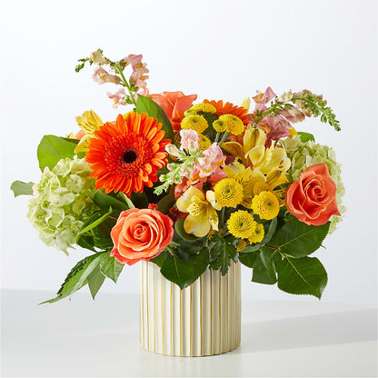 Autumn Sunshine Bouquet with Ivory Vase –  Allure Floral Boutique, Wickliffe OH