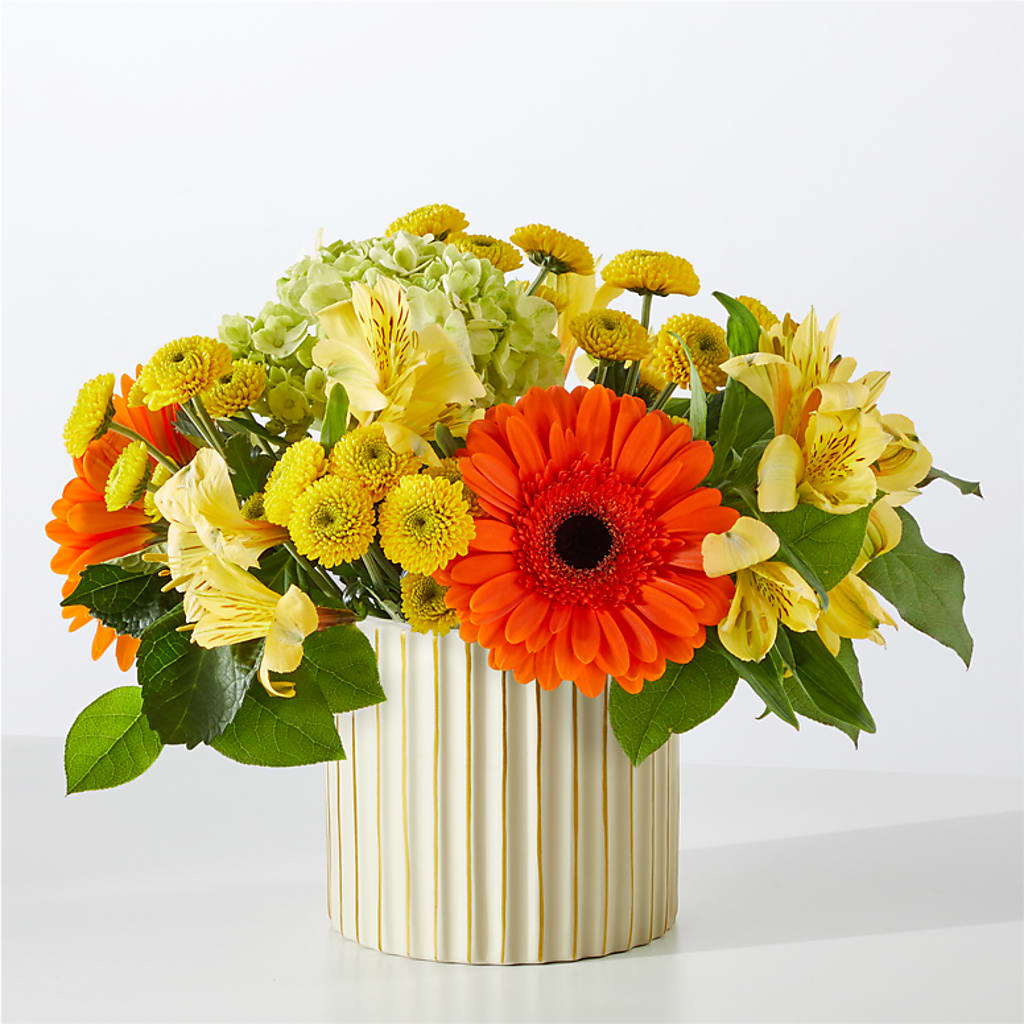 Autumn Sunshine Bouquet with Ivory Vase –  Allure Floral Boutique, Wickliffe OH