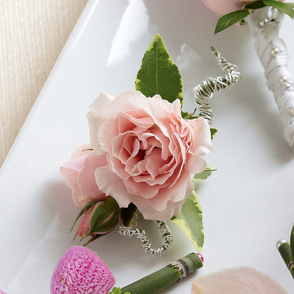 Pink Spray Rose Boutonniere –  Allure Floral Boutique, Wickliffe OH