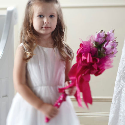 Sparkle Pink Flower Girl Bouquet –  Allure Floral Boutique, Wickliffe OH