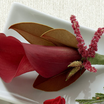 Red Calla Boutonniere –  Allure Floral Boutique, Wickliffe OH