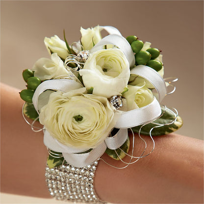 White Wedding Corsage –  Allure Floral Boutique, Wickliffe OH